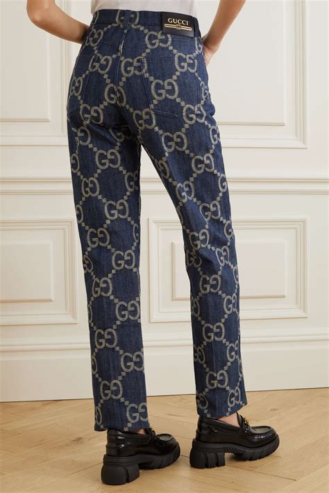 jeans gucci femme 2018|Gucci straight leg denim pants.